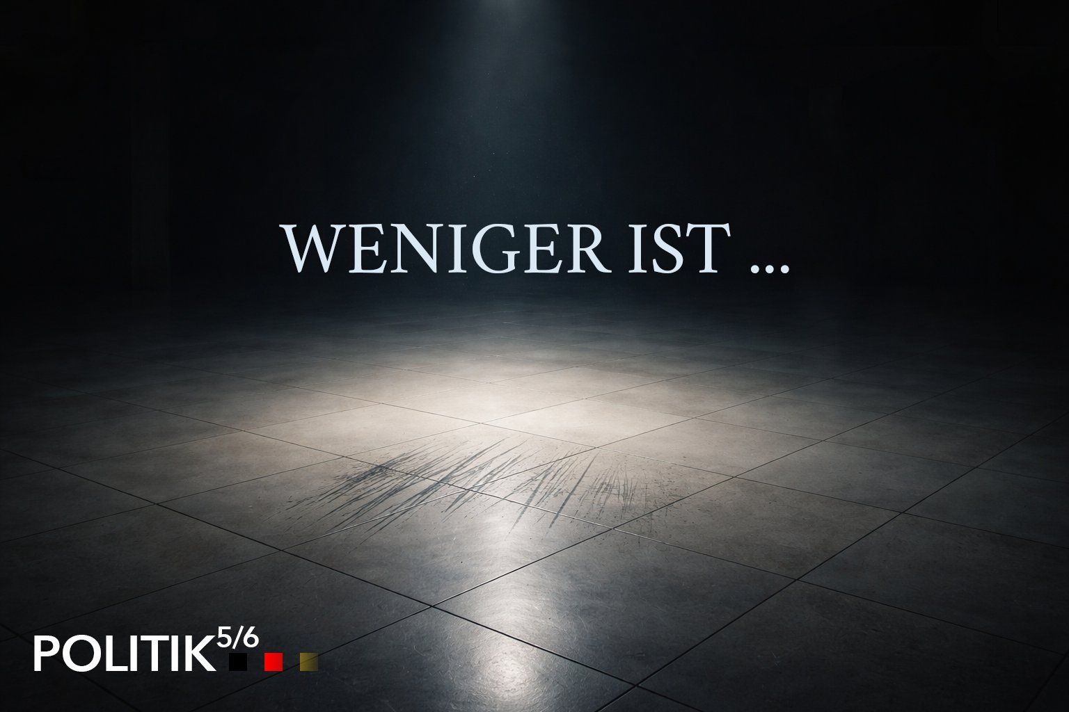 Plakat: Weniger ist...