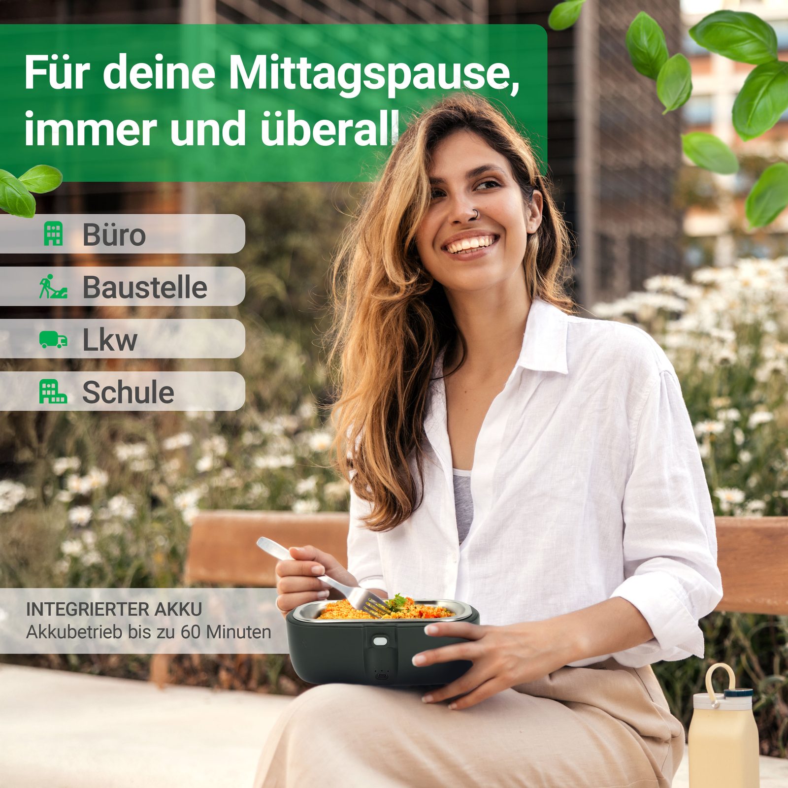 HeatsBox Go Social-Ad-Motiv: Einsatzorte Büro, Baustelle, Lkw, Schule